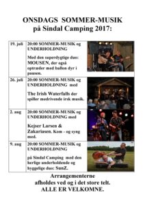 Sindal Camping - open Air onsdage